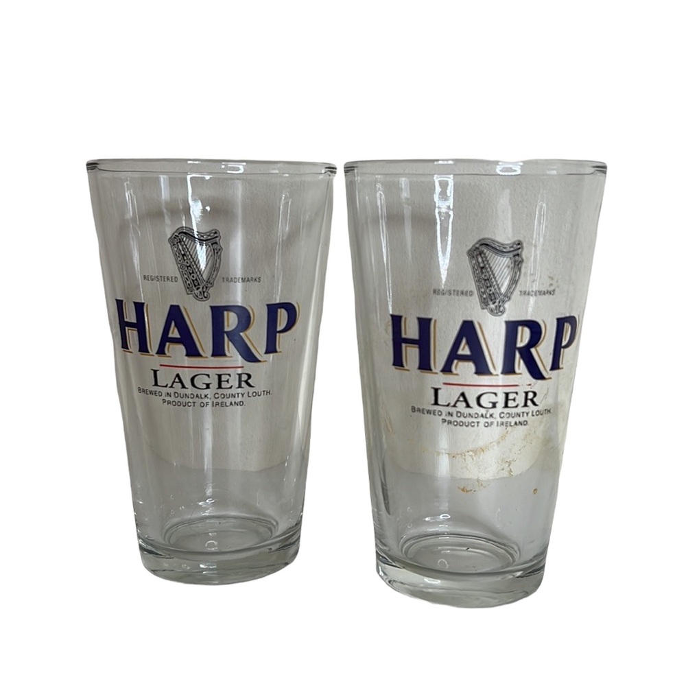 Harp Lager pint glasses - Picture 2 of 4